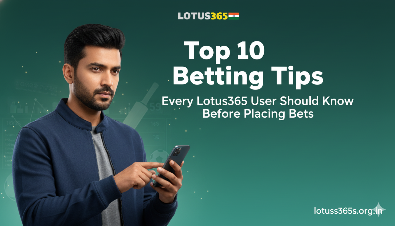 Read more about the article Top 10 Betting Tips Every Lotus365 User Should Know Before Placing Bets
